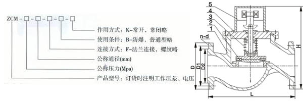 煤氣電磁閥結(jié)構(gòu)圖