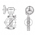 手動(dòng)對(duì)夾式襯氟蝶閥